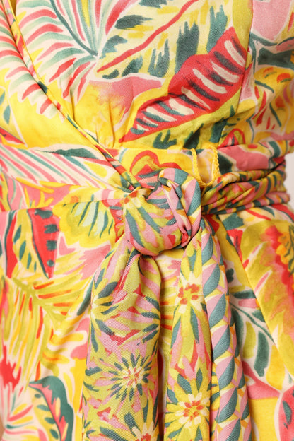Clement Wrap Midi Dress Tropical