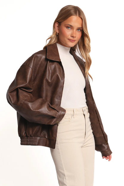 Zoe Bomber Jacket Brown
