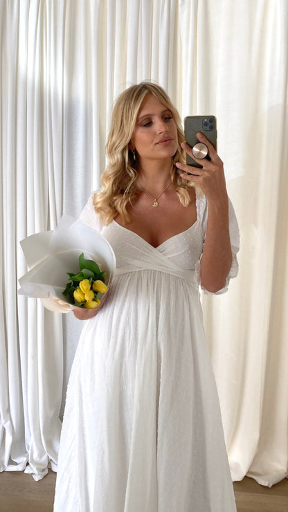 Cierra Midi Dress White