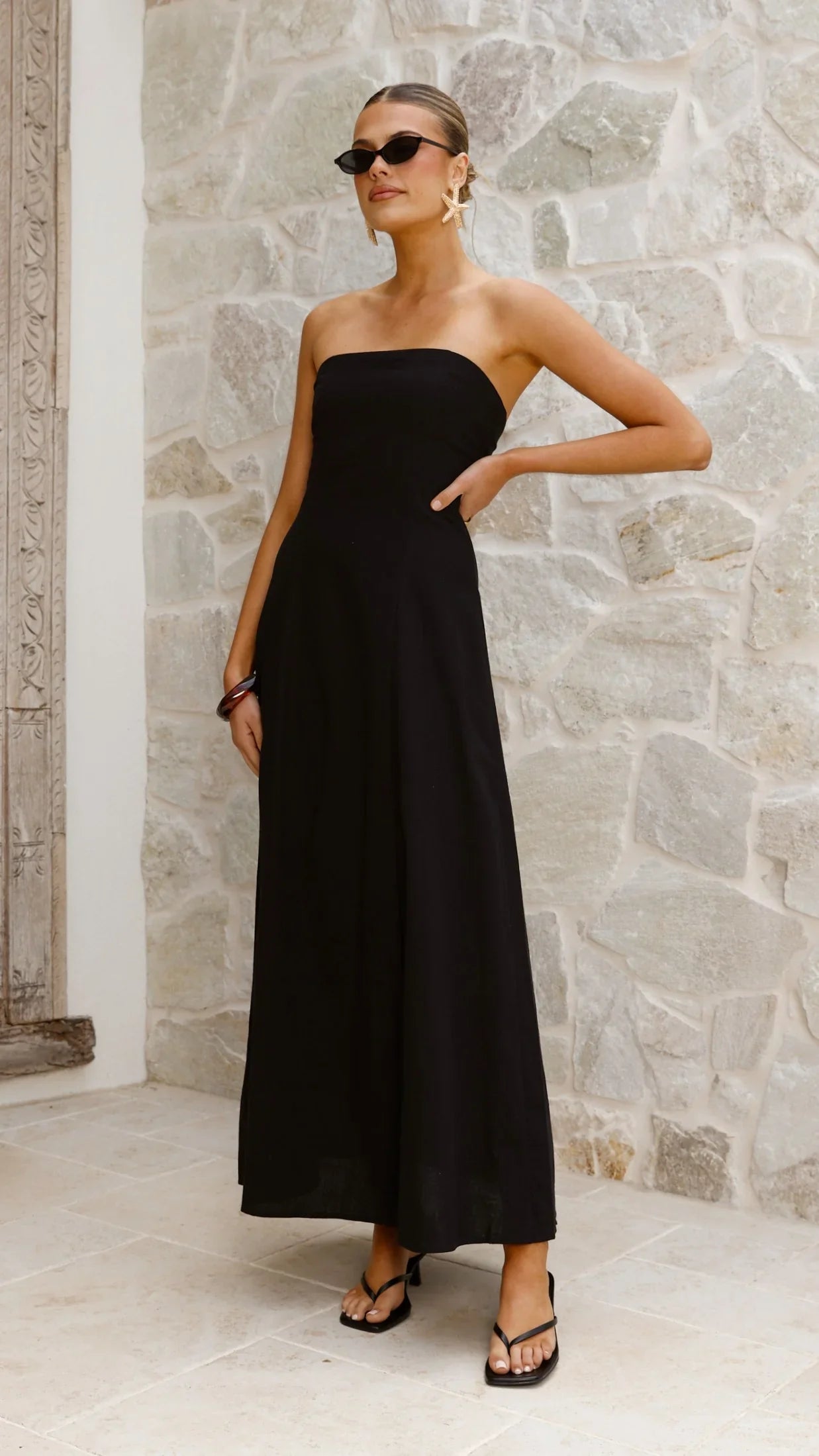 Astrid Strapless Maxi Dress Black