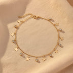 Gold Star Rhinestone Boho Anklet