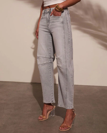 Wild Honey Stretch High Rise Barrel Jeans
