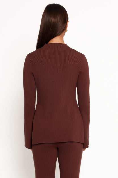 Adrienne Knit Top Chocolate