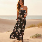 Boho Bandeau Maxi Dress with Pockets
