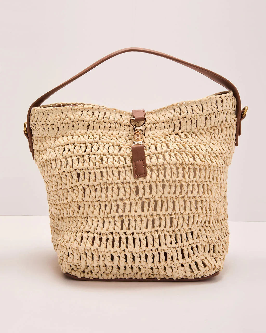 Sunny Bliss Straw Bucket Bag