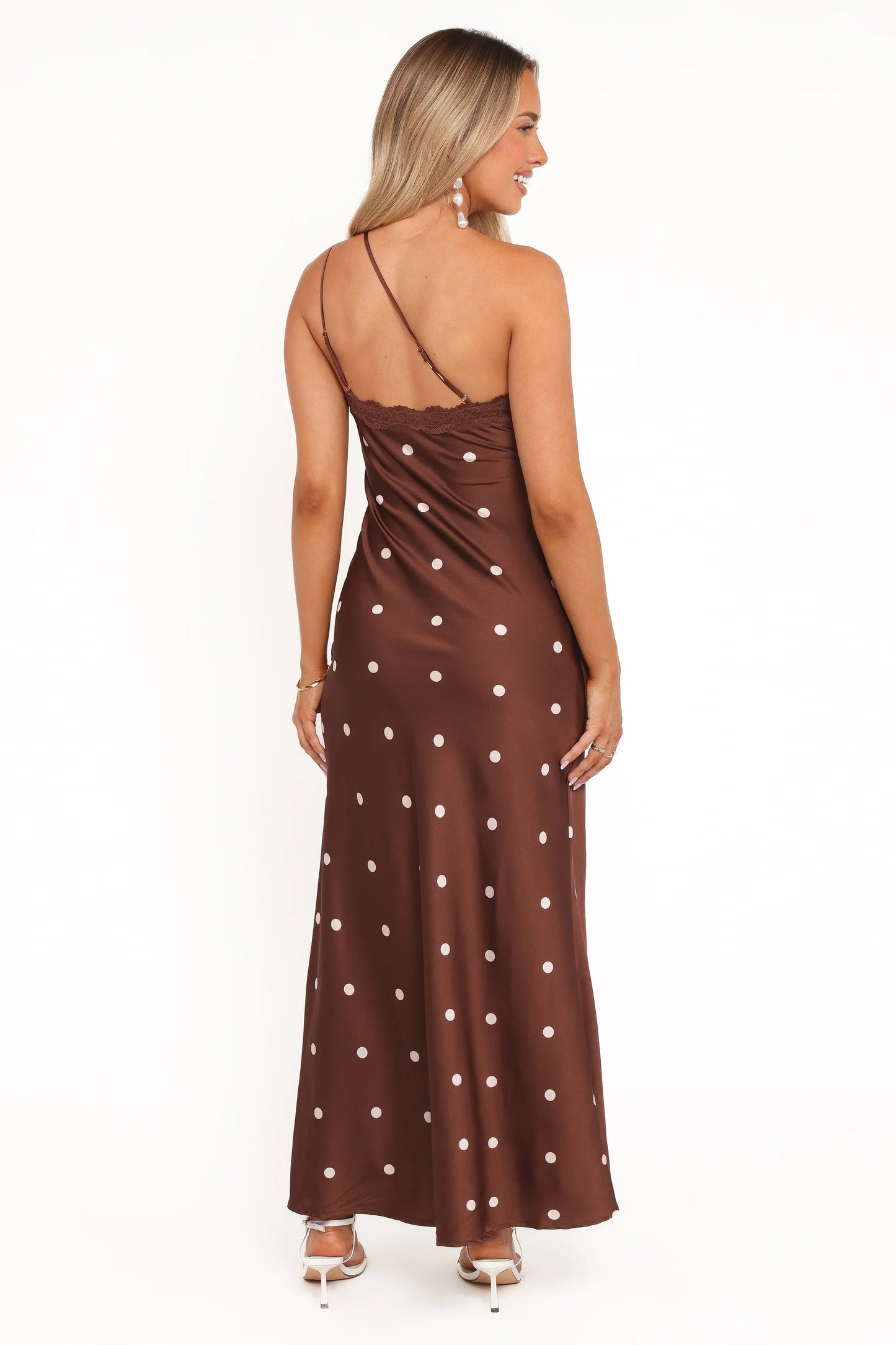 Anika Maxi Dress Brown Polka Dot