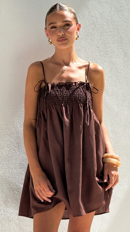 Wyomie Mini Dress Chocolate