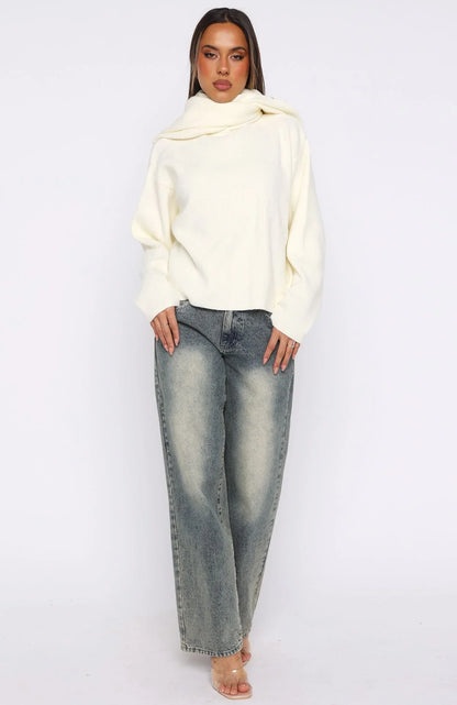 Luxe Layers Knit Sweater Cream