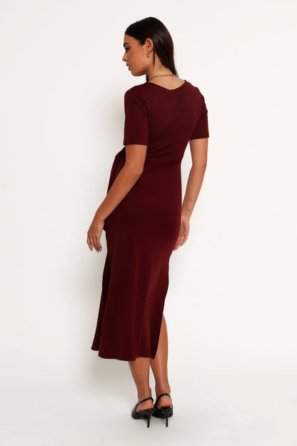 Asha Midi Dress Wine