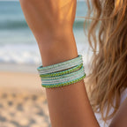 Leather Rhinestone Bracelet