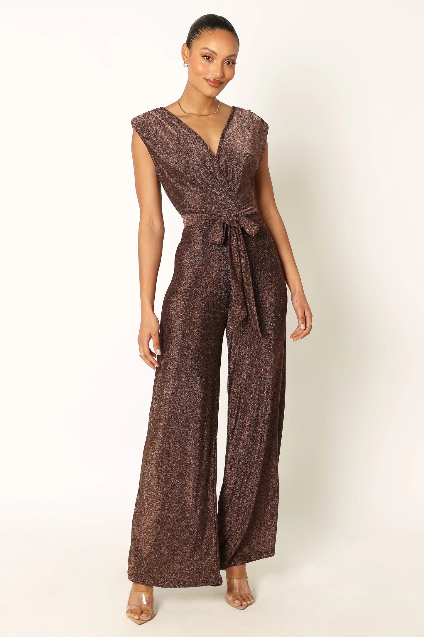 Nora Wide Leg Jumpsuit Chocolate