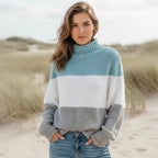 Oversized Striped Boho Knit Sweater