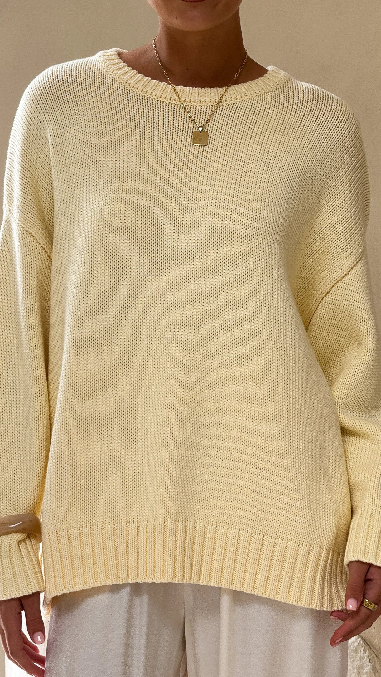 Dara Knitted Sweater Butter Yellow