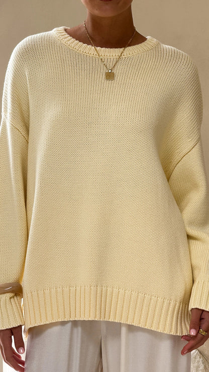 Dara Knitted Sweater Butter Yellow