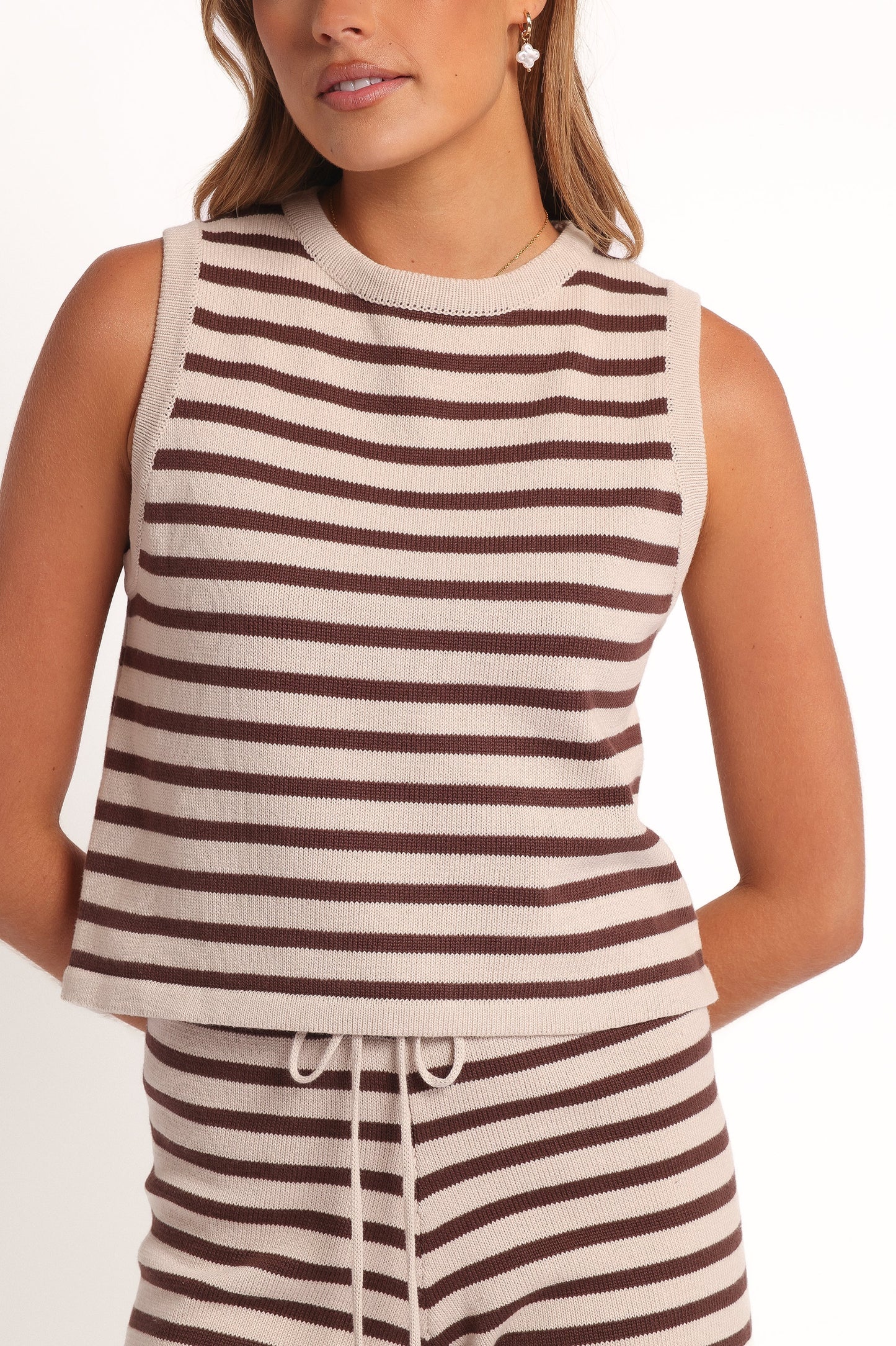 Ilona Knit Set Brown Cream