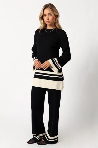 Lowell Pants Black Off White