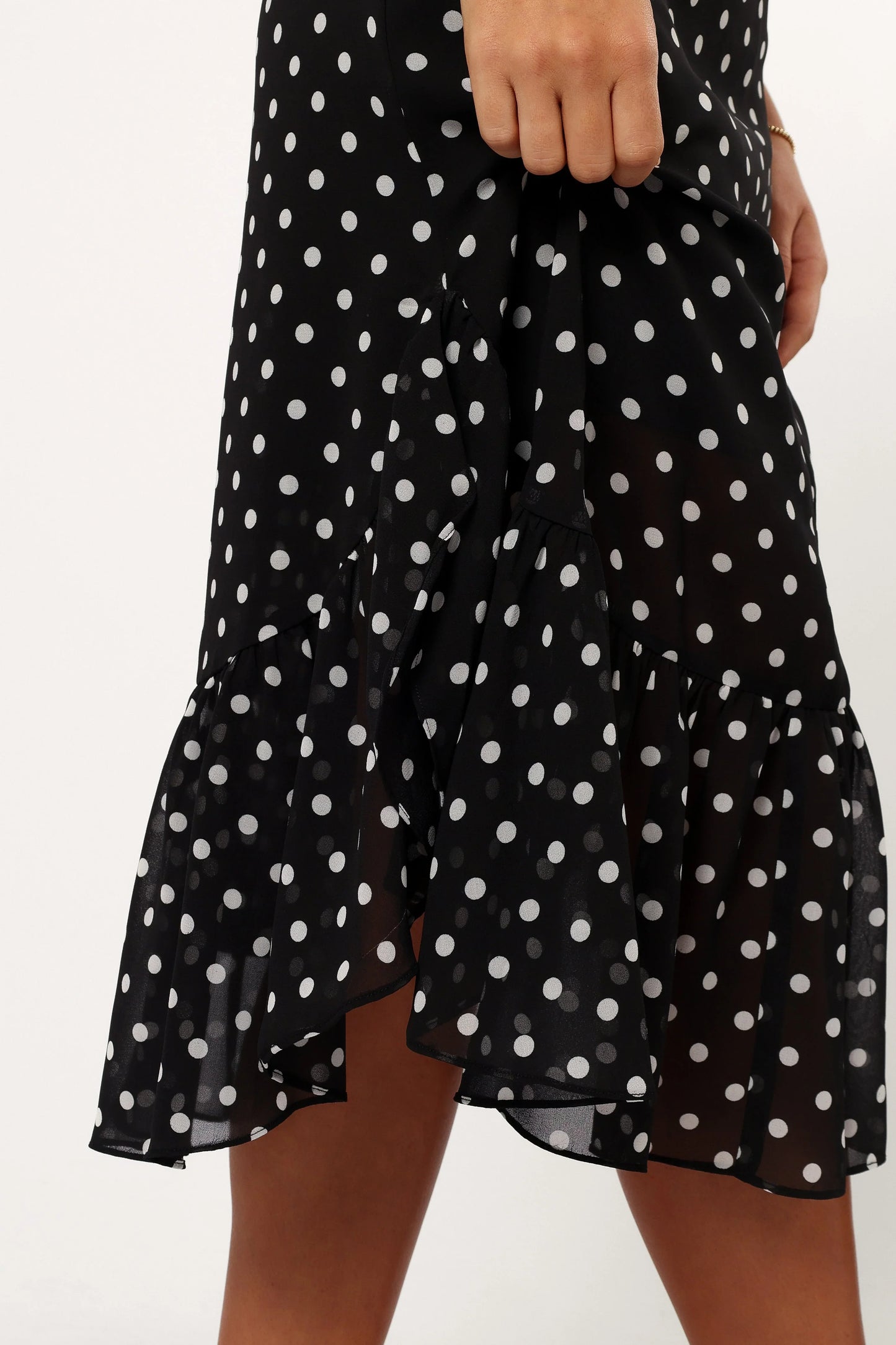 Francesca Midi Dress Black Polka Dot