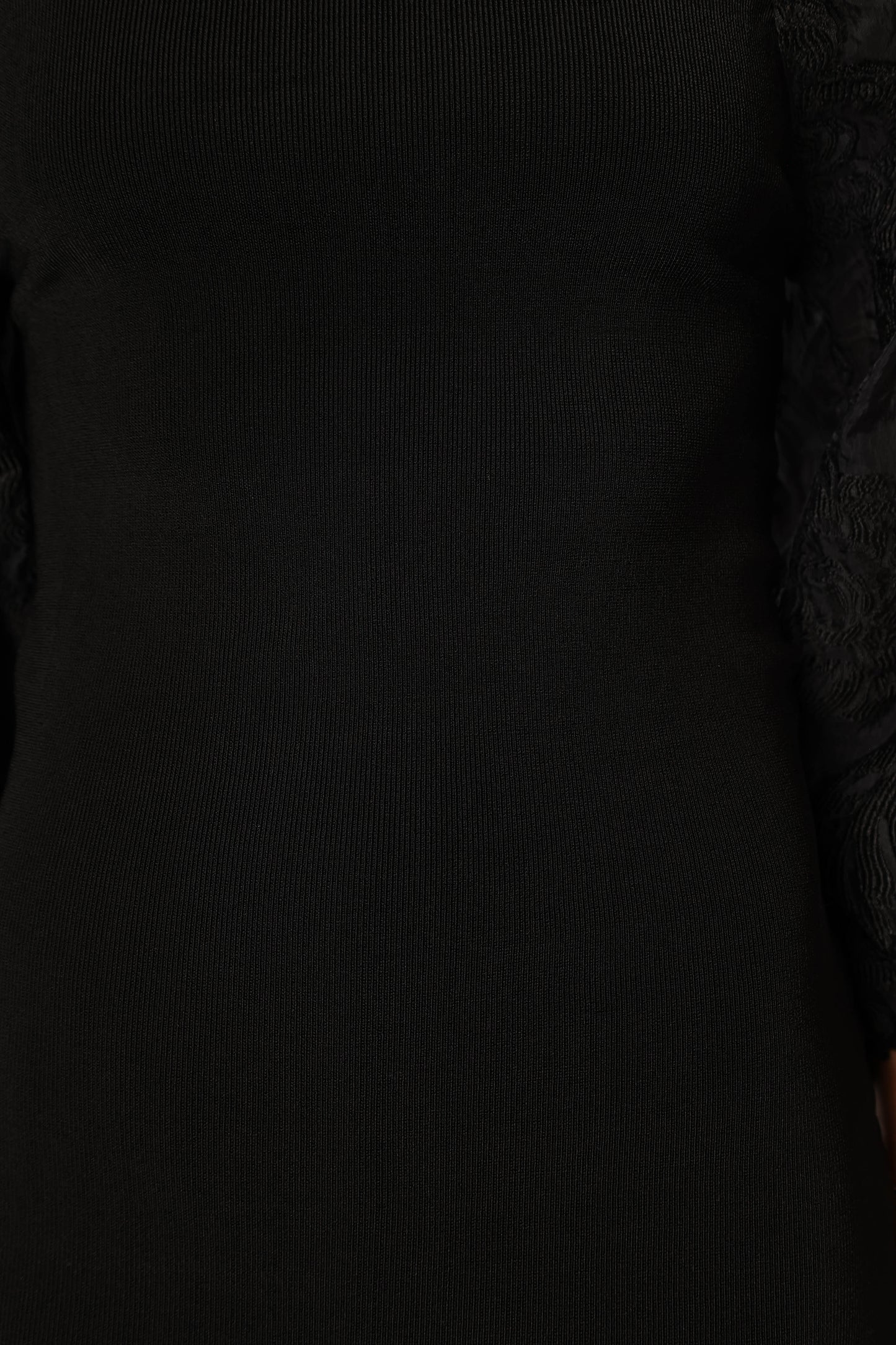 Dolly Puff Sleeve Midi Dress Black