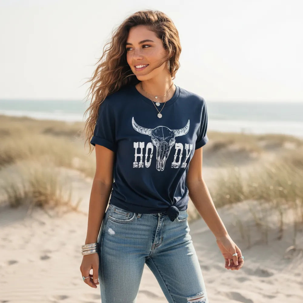 Boho Western Cowgirl Graphic Tee