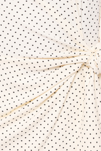 Sonia Mini Dress White Polka Dot