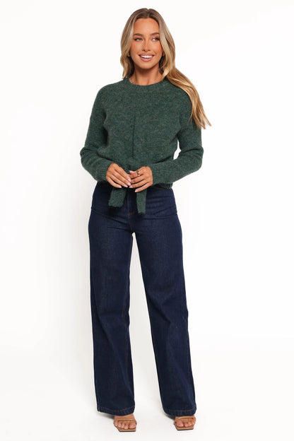 Captivate Knit Sweater Emerald