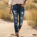 Boho High Waisted Ripped Skinny Jeans