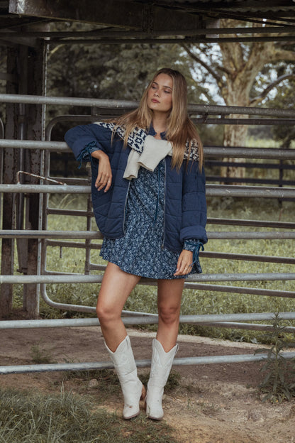 Brooklyn Mini Dress Blue Floral