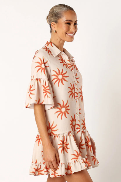 Ren Long Sleeve Mini Dress Soleil