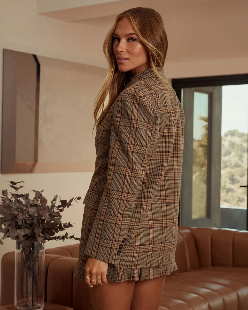 Binx Plaid Blazer