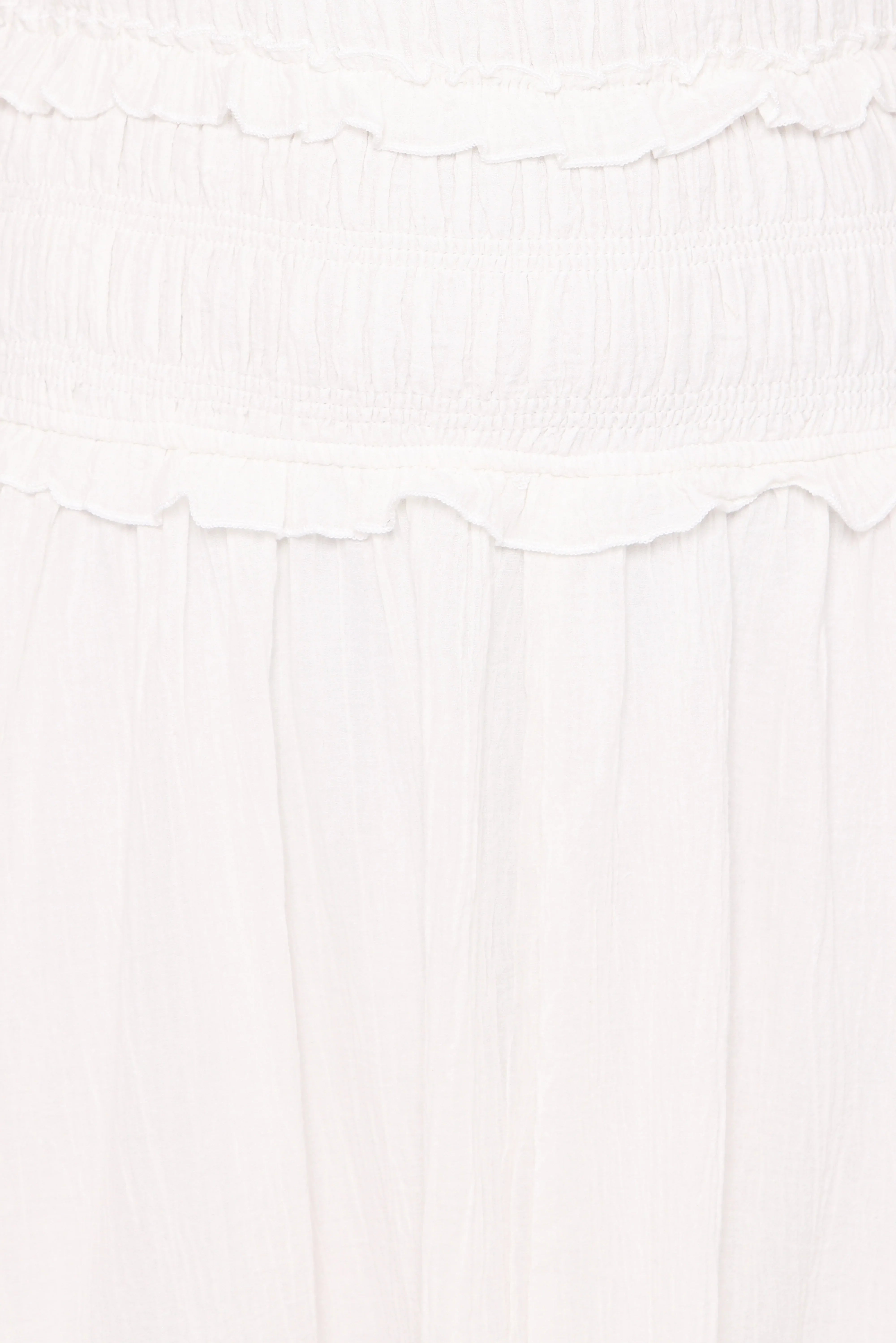 Enola Gather Midi Dress White