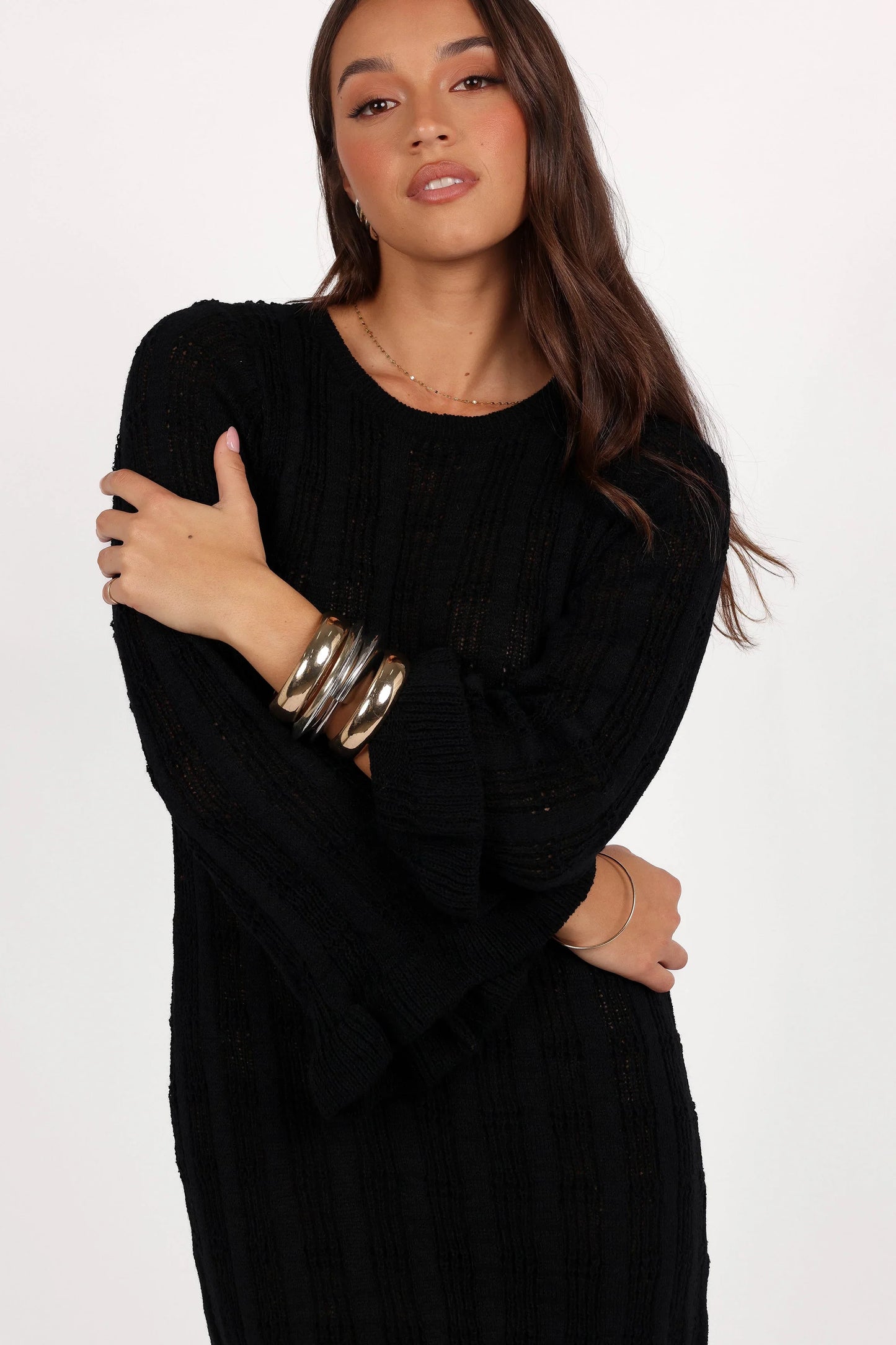 Colter Long Sleeve Maxi Dress Black