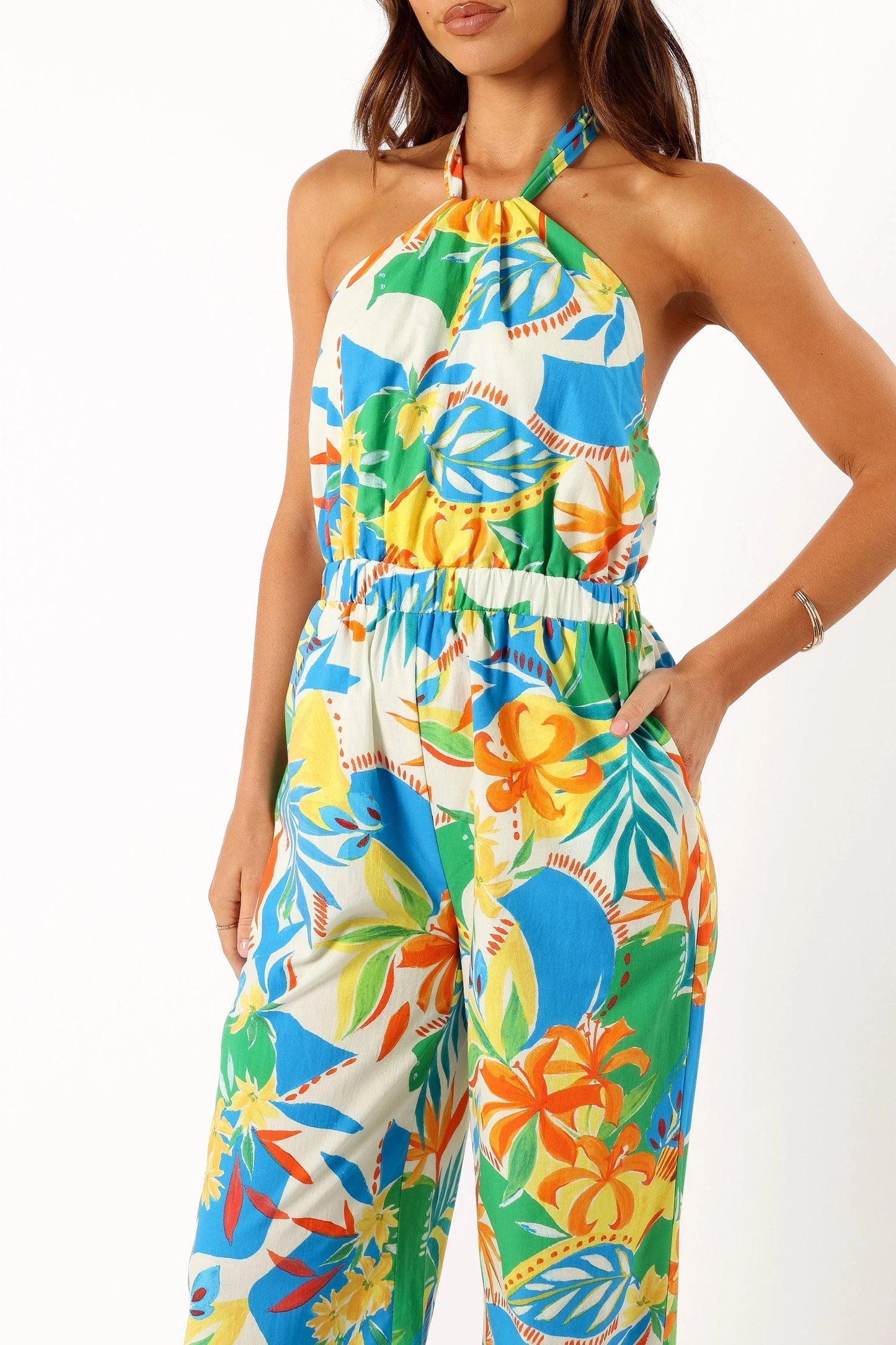 Harriet Halter Jumpsuit Malta Print