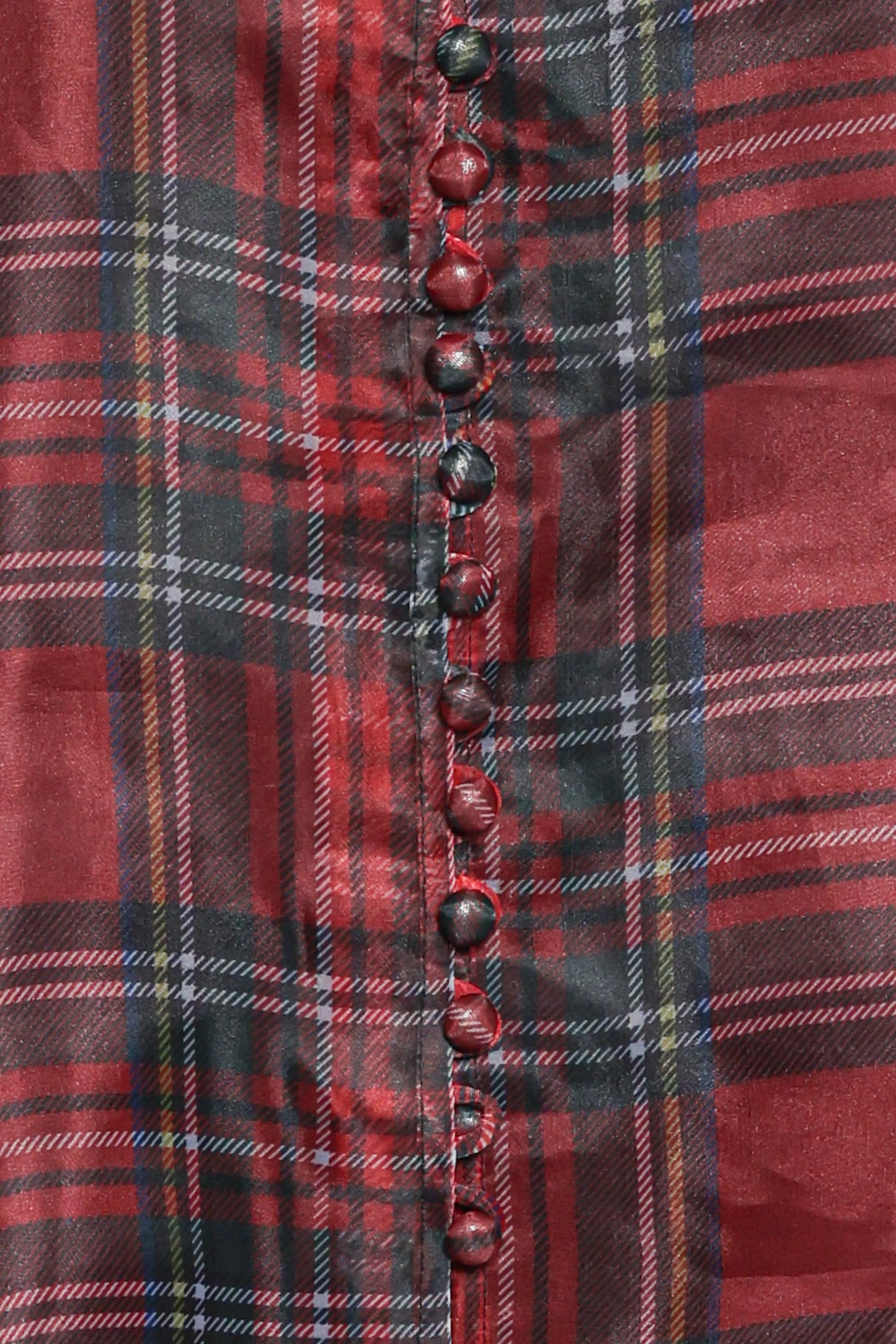 Marni Organza Top Red Plaid
