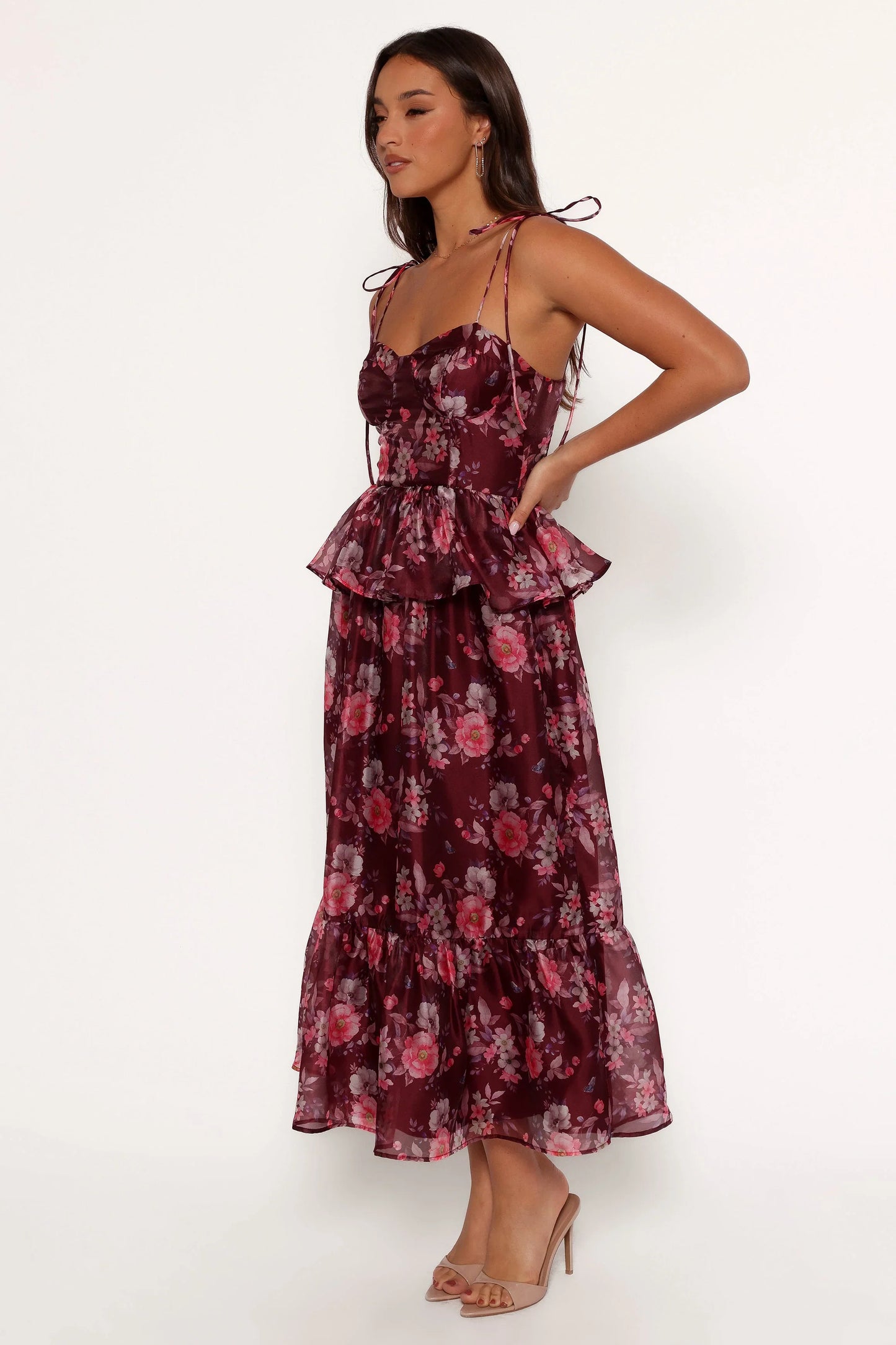 Mazy Midi Dress Purple Magenta
