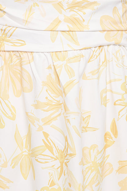 Jemma Halter Maxi Dress Yellow Floral