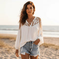 Boho Lace Long Sleeve Blouse