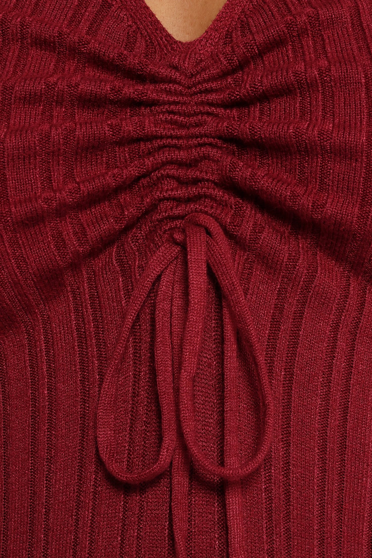 Irene Long Sleeve Midi Dress Wine