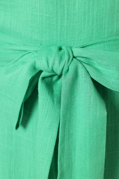 Krisa One Shoulder Romper Green