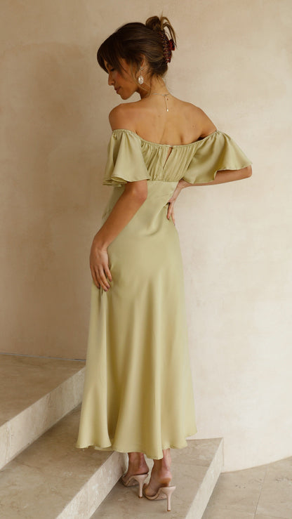 Louisa Midi Dress Olive