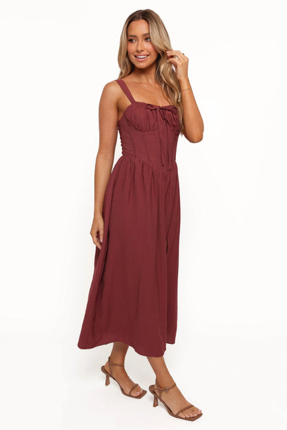 Sofie Midi Dress Brick