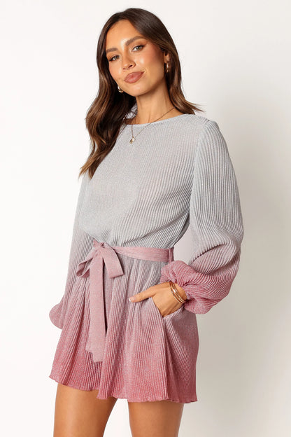 Rebecca Gradient Romper Pink