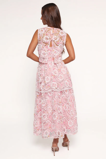 Eleanora Midi Dress Pink Floral