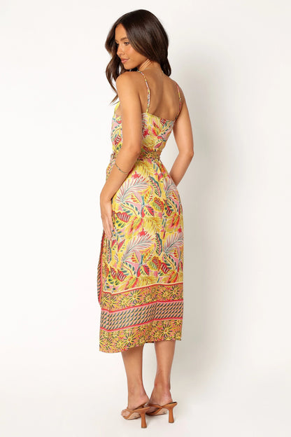 Clement Wrap Midi Dress Tropical