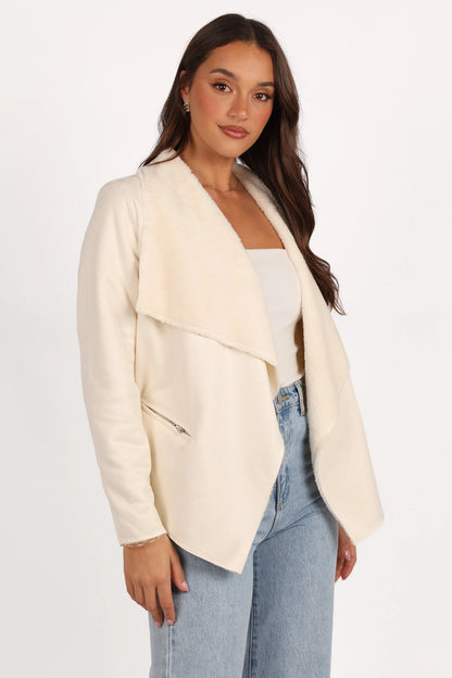 Lopez Faux Sherling Jacket Cream