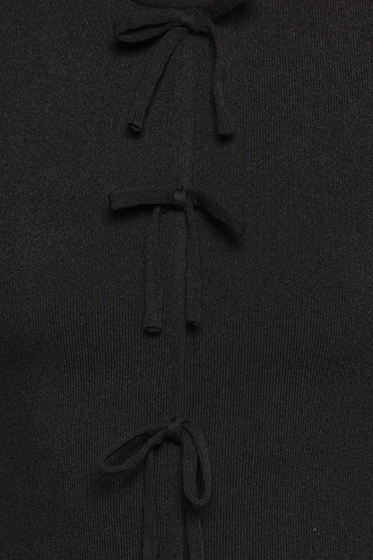Milani Bow Knitted Top Black