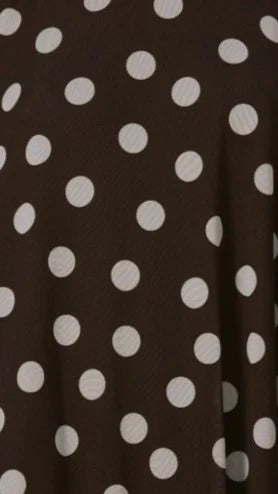 Amryn Maxi Dress Choc White Polka Dot