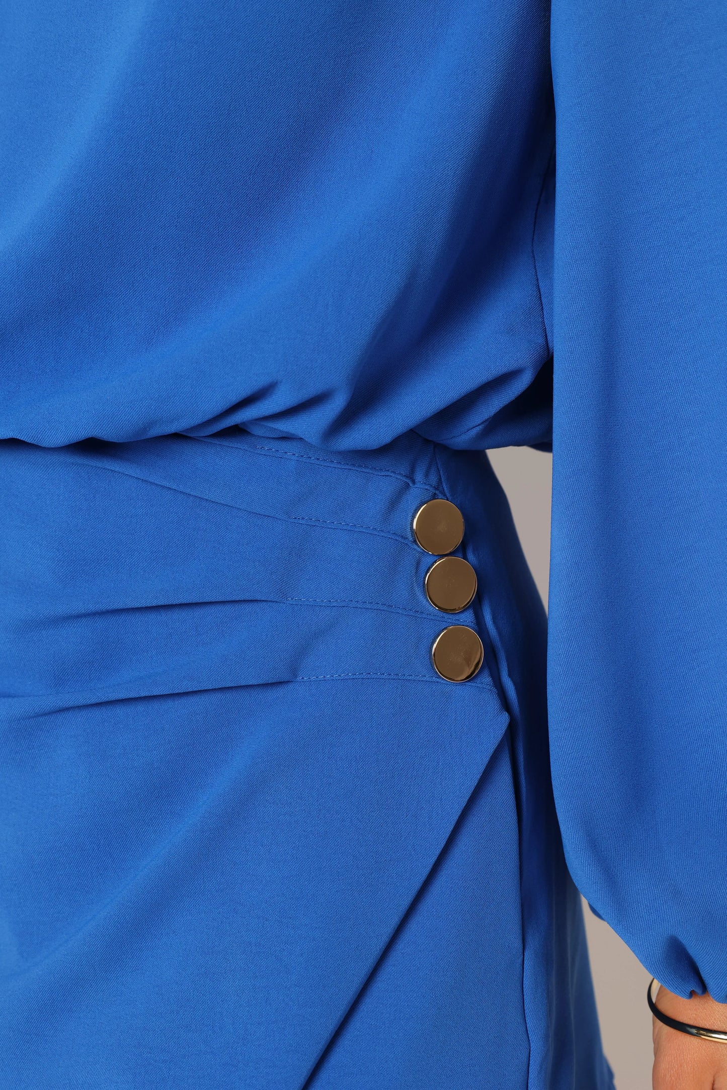 Galen Long Sleeve Romper Paris Blue