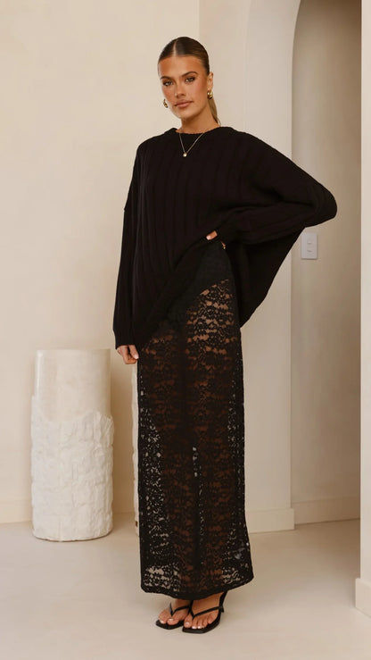 Naiva Oversized Knit Black