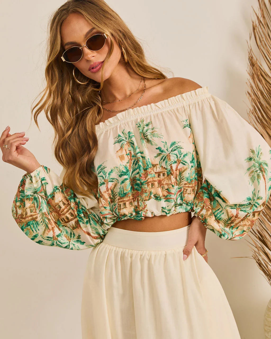 Sun Club Novelty Off The Shoulder Top