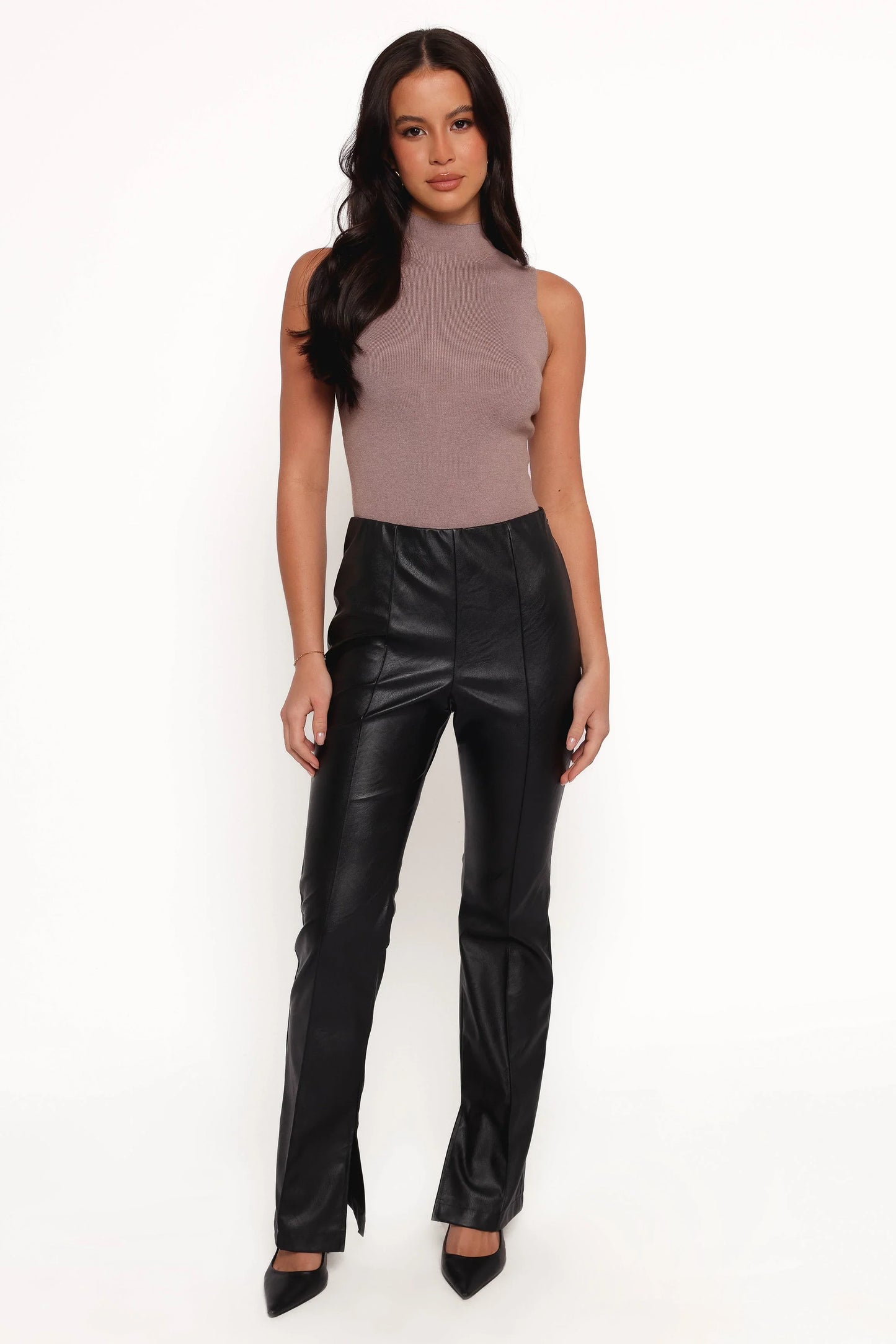 Kathi Faux Leather Pant Black